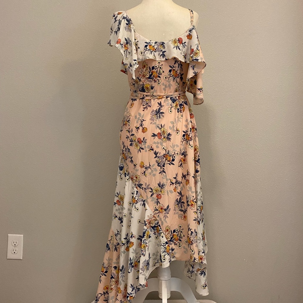 Skies Are Blue Floral Asymmetrical Dress-M